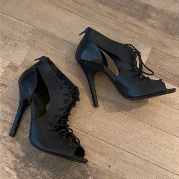 NEW NastyGal Black/Dark Purple High heels, size 8 - Picture 5 of 5